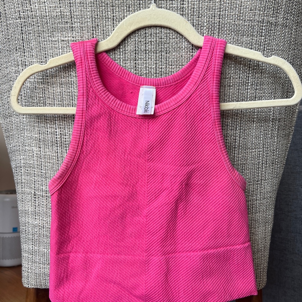 Nikibiki Fuchsia Ribbed Top